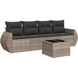 Maison Chic Seti vrtnega pohištva - Vrtna garnitura - Vrtni pohištvo set 5-delna z blazinami siv poli ratan, (21820803) | Shoptok.si