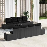 vidaXL kavč 6 pcs črna 294 x 62 x 69 cm poli ratan | Shoptok.si