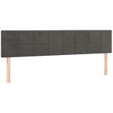 Maison Chic Posteljno vzglavje - Vzglavna omarica 2 kosa temno sivo 100x5x78/88 cm žamet, (22077510) Cene