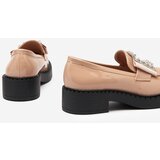 Resti Lacquered shoes with a buckle in nude color Fogim- Footwear | Shoptok.si