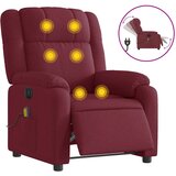 Maison Chic Električni masažni naslanjač - Relax naslanjač vinsko rdeče blago, (22134307) | Shoptok.si