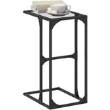  Bočni stolić s prozirnim staklom 40 x 30 x 61 5 cm čelični | shoptok.hr