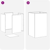  Vrtna saksija Crna 30 x 30 x 50 cm Čelična vrata - Crna 30 x 30 x 50 cm 1 | shoptok.hr