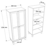 Hanah home Multifunkcionalna komoda, krem Slike