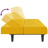  Dvosjed na razvlačenje žuti baršunasti | shoptok.hr