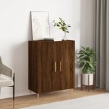 vidaXL Komoda rjavi hrast 69,5x34x90 cm inženirski les Cene