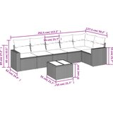  7-dijelni set vrtnih sofa sivi od poliratana | shoptok.hr