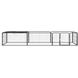  Ograda za pse s 8 panela crna 100 x 50 cm čelik obložen prahom | Eponuda.ba