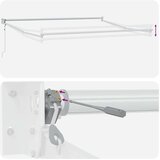Nadstrešnica Zložen okvir senčila Bela 300 x 250 cm Aluminij, (5000205835) | Shoptok.si
