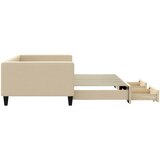  Dnevni krevet na razvlačenje s ladicama krem 100x200 cm tkanina | shoptok.hr