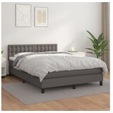 vidaXL S oprugama i madracem sivi 140x200 cm od umjetne kože | shoptok.hr
