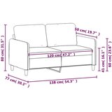  Dvosjed od tkanine svjetložuti 120 cm | shoptok.hr