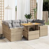 vidaXL 7-dijelni set vrtnih sofa od poliratana s jastucima bež | shoptok.hr