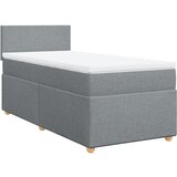 Maison Chic Box spring postelja - Vzmetna postelja z vzmetnico svetlo siva 80x200 cm blago SL10239, (21902469) Cene
