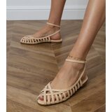 D/CEO Beige Flat Closed Women's Sandals Katers | Shoptok.si