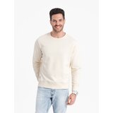Ombre BASIC men's sweatshirt with round neckline - cream Cijene