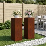  Stalak za biljke 2 pcs Rđa 30 x 30 x 80 cm Otporni čelik - Otporni čelik 2x (30 x 30 x 80 cm) | shoptok.hr