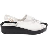 GOODIN White wedge sandals with leather insole | Shoptok.si