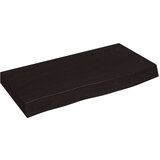 Maison Chic Stenska polica - Viseča Polica temno rjava 60x30x(2-6) cm trdna hrastovina, (21784633) Cene
