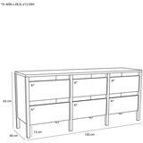 Hübsch Komoda v hrastovem dekorju v naravni barvi 150x65x40 cm Forma – | Shoptok.si