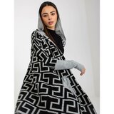 Fashion Hunters Gray and black patterned cardigan with pockets Cene