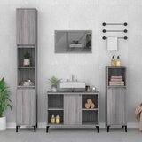  3-dijelni set kupaonskog namještaja siva boja hrasta drveni | shoptok.hr