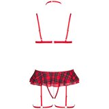 Cottelli karo spodnjeperilo s pasom za nogavice (rdeče karo) | Shoptok.si