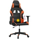  Masažna igraća stolica crno-narančasta od umjetne kože | shoptok.hr
