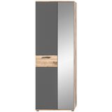 MID.YOU Predsoba Mason, 3-Delno, Siva, Barva Hrasta | Shoptok.si