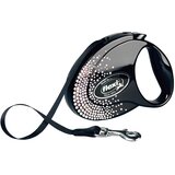 Flexi Glam Splash Crystal M traka 5 m crna | shoptok.hr