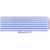 Balkonski zastor plavo-bijeli 90 x 400 cm HDPE | shoptok.hr