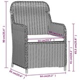  7-dijelni vrtni blagovaonski set s jastucima crni | shoptok.hr