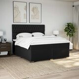  Krevet s oprugama i madracem crni 200x200 cm od tkanine | shoptok.hr