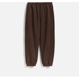 Reserved Pamučne jogger hlače - tamnosmeđe | shoptok.hr