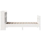 vidaXL Posteljni okvir brez vzmetnice bel 90x190 cm trdna borovina | Shoptok.si