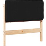  Tapecirani uzglavlje Smeđa i crna 80 cm Čvrsto borovo drvo | shoptok.hr