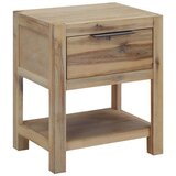 Furnova Nočna omarica s predalom 40x30x48 cm trden akacijev les, (21927734) | Shoptok.si