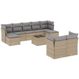 vidaXL 10-dijelni set vrtnih sofa s jastucima bež od poliratana | shoptok.hr