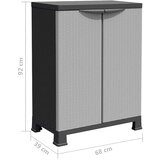 vidaXL Plastična omarica 68x39x92 cm videz ratana | Shoptok.si