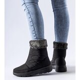 Gemre Black snow boots on low wedge Brownton | Shoptok.si