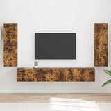  Set TV komoda Zidne 4 pcs Dimljeni hrast Konstruirano drvo | shoptok.hr