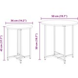  Set pomoćnih stolića 2 pcs Crni hrast | shoptok.hr