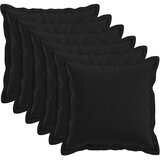  Presvlaka za jastuk 6 pcs HOUTEN Crna 50 x 50 cm Umjetni lan | shoptok.hr