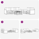  Set vanjskih sofa 6 kom. Prirodna i antracit | shoptok.hr