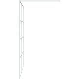 Pregrada za tuš bijela 140x195 cm s prozirnim staklom ESG | shoptok.hr