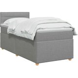  Boxspring krevet s madracem Svjetlosiva 100 x 200 cm Tkanina - Svjetlosiva 100 x 200 cm Dizajn linija | shoptok.hr