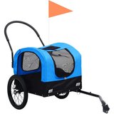  2-u-1 prikolica za bicikl i kolica za kućne ljubimce plavo-crna | shoptok.hr