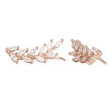 J&B Jewelry J&B Jewellery 925 Srebrne minđuše koje prate liniju uha sa Roze pozlatom 011- Rose gold Cene