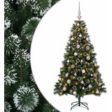  Umjetno božićno drvce s kuglicama 150 cm 150 LED lampica - 150 cm s LED-ima i ružičastim lopticama | shoptok.hr