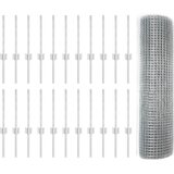  Zavarena žičana ograda s postom 50 x 0,4 m Srebrna Mreža | shoptok.hr